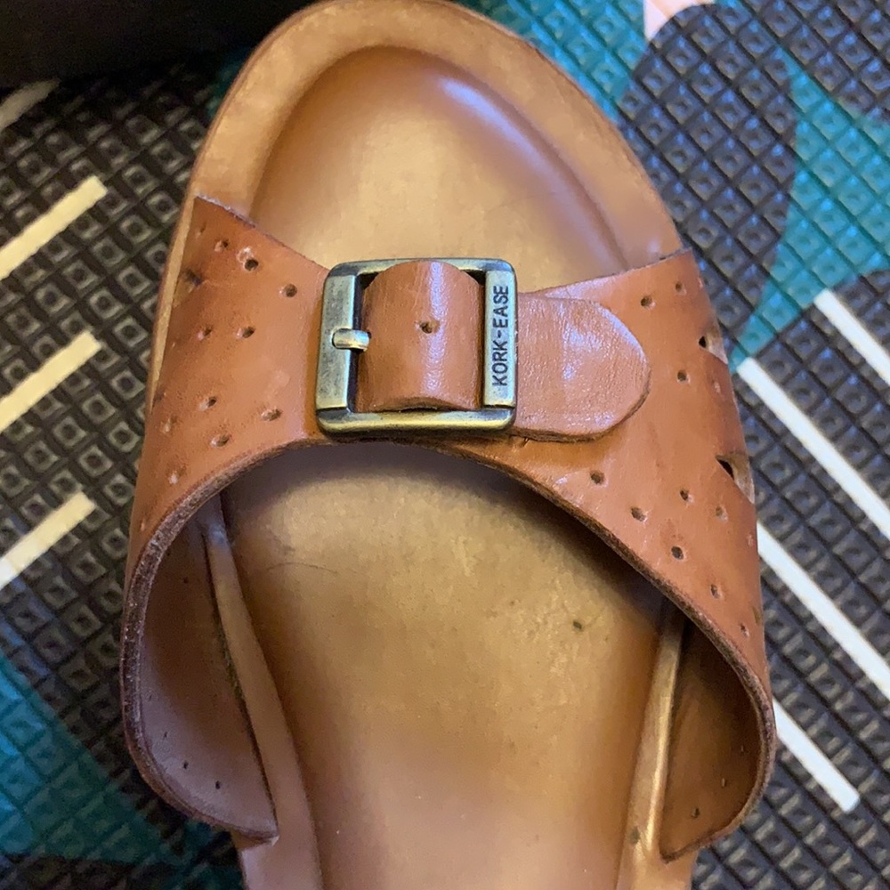 Kork-Ease Women’s Tan Leather Platform Sandals Size 8US - Picture 3 of 6